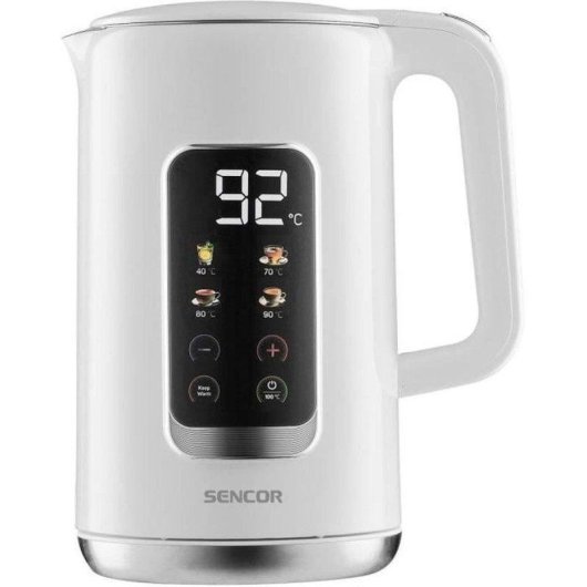 Chaleira Sencor SWK 0950WH 1,7 L Dupla Parede 2200 W Controlo LED