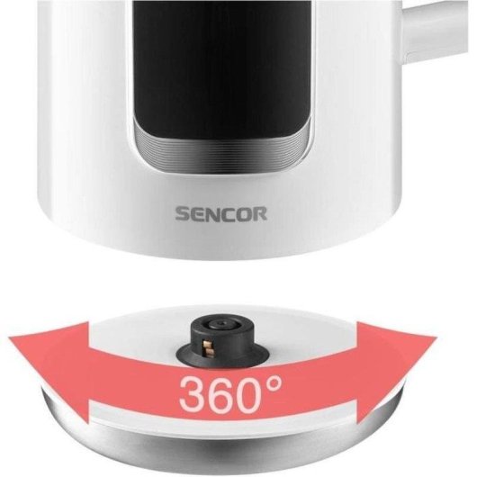 Chaleira Sencor SWK 0950WH 1,7 L Dupla Parede 2200 W Controlo LED