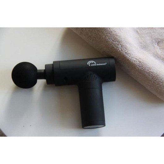 Pistola de Masaje Little Balance Sport Relax 6 Velocidades 4 Cabezales USB-C Negro