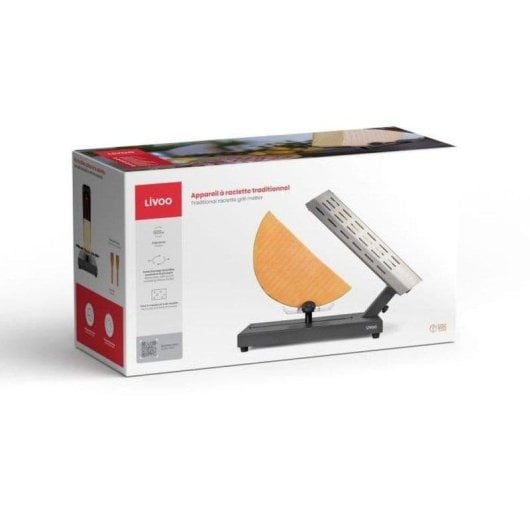 Raclette Tradicional Livoo Doc314 600W para 6-8 Personas Negro