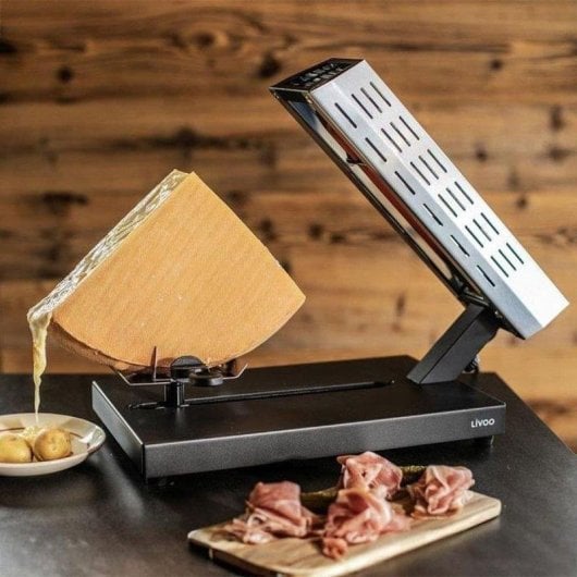 Raclette Tradicional Livoo Doc314 600W para 6-8 Personas Negro