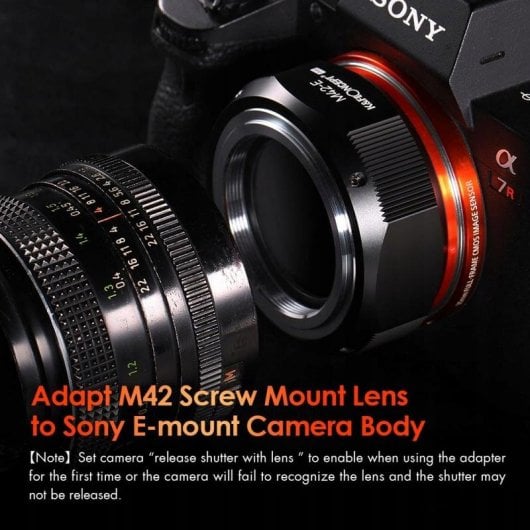 Adaptador Lente M42 a Sony E-Mount K&F Concept M42-E PRO