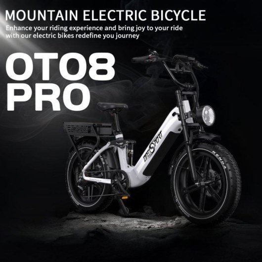 Bicicleta Eléctrica OneSport OT08 Pro 500W Doble Batería 20"