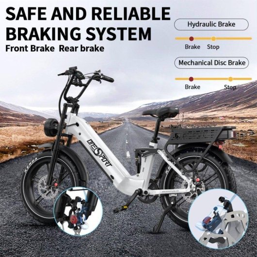 Elektrische fiets OneSport OT08 Pro 500W 48V 36Ah 20 inch aluminium hydraulische schijfremmen