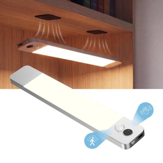 Luz LED Ksix Sense Motion 25 cm Doble Sensor Movimiento USB-C