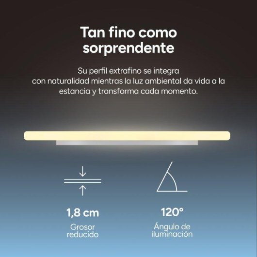 Plafón Ksix Levora Glow CCT+RGBIC Ø42 cm 3.700 lúmenes 30 W Ultrafino Tuya