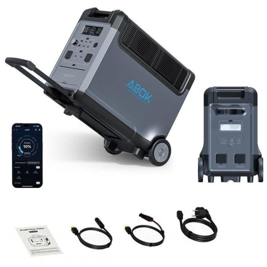 Station d’énergie ABOK Ark3600 3840Wh 15 ports LiFePO4 UPS 10ms