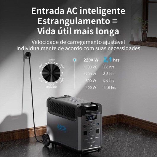 Station d’énergie ABOK Ark3600 3840Wh 15 ports LiFePO4 UPS 10ms
