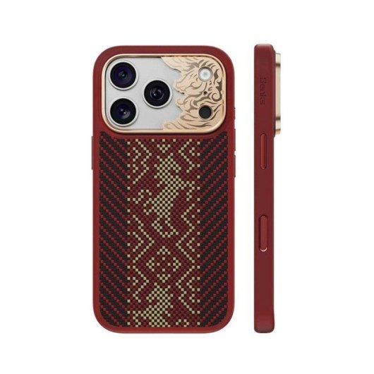 Capa para telemóvel Benks Knight Pro Fibra Aramida Kevlar Vermelha para iPhone 18 Pro