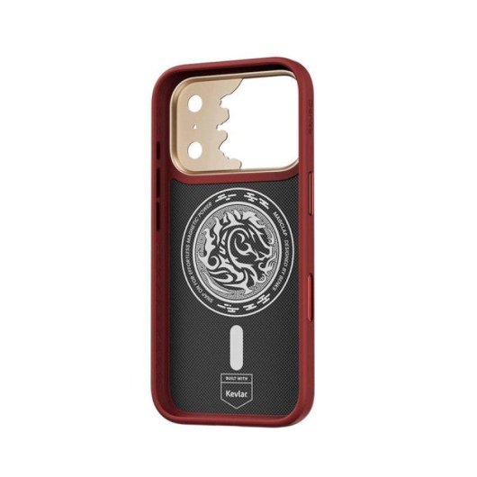 Capa para telemóvel Benks Knight Pro Fibra Aramida Kevlar Vermelha para iPhone 18 Pro