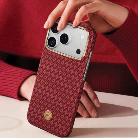 Funda para móvil Benks ArmorGrid Air Fibra de Aramida Roja MagSafe para iPhone 18 Pro
