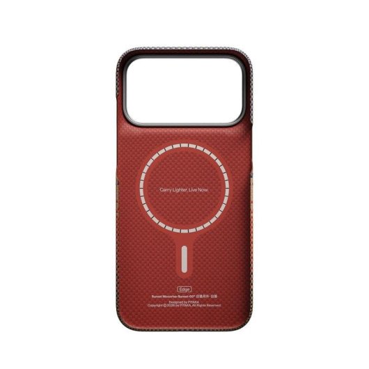 Funda para móvil PITAKA Edge de fibra de aramida Sunset MagSafe para iPhone 18 Pro