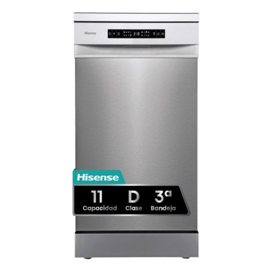 Lavavajillas Hisense HS543D10X 11 servicios D, inox, motor inverter