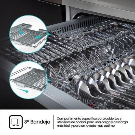 Lavavajillas Hisense HS543D10X 11 servicios D, inox, motor inverter