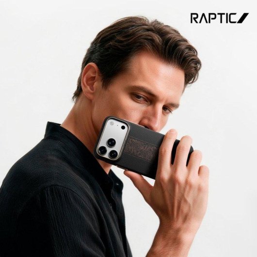 Funda para móvil Raptic Skin Rise de fibra de aramida MagSafe para iPhone 18 Pro