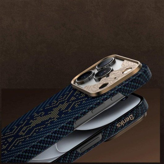 Funda Benks Knight Air Fibra Aramida Kevlar Azul Compatible MagSafe iPhone 18 Pro