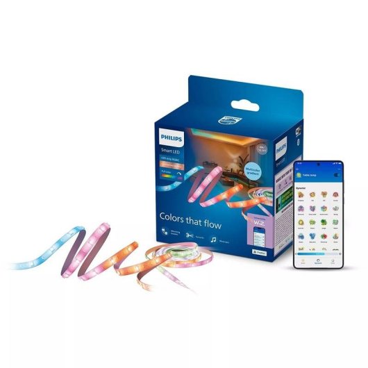Bande LED intelligente Philips Connected by WiZ RGBIC 4 m Wi-Fi