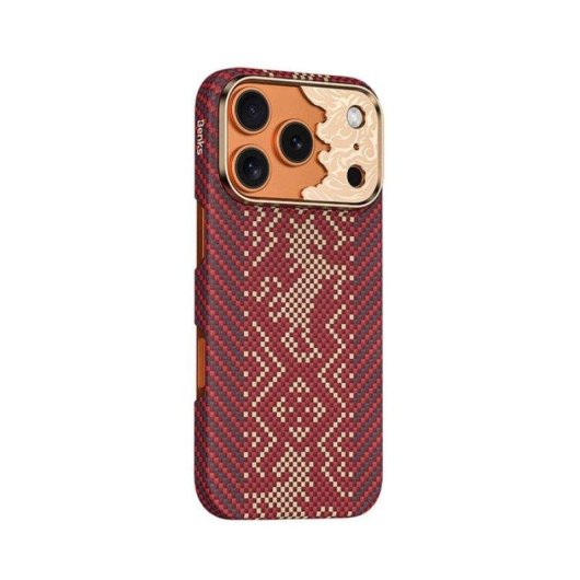 Handyhülle Benks Knight Air Aramidfaser Kevlar Rot MagSafe kompatibel für iPhone 18 Pro