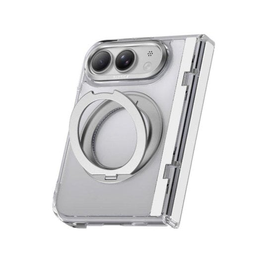 Funda para móvil Raptic Air Stand transparente con soporte MagSafe para iPhone Duo