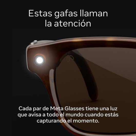 Meta Nova estándar Gafas Inteligentes Cámara IA Traductor Polarizadas Negras