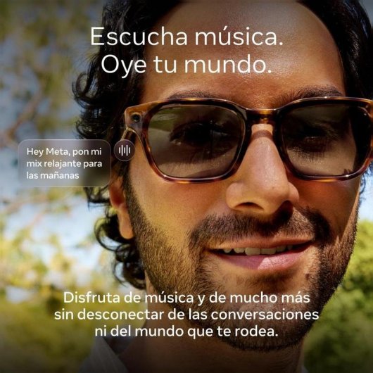 Meta Nova estándar Gafas Inteligentes Cámara IA Traductor Polarizadas Negras