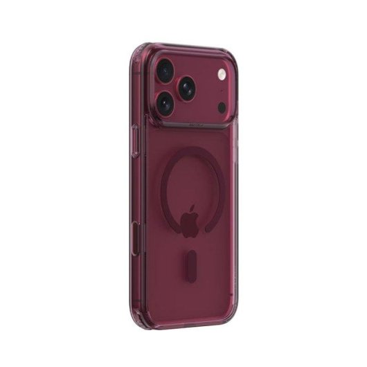 Funda Raptic Air Clear Silicone Bordeaux Compatible MagSafe pour iPhone 18 Pro Max