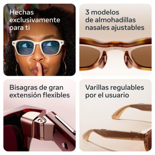 Meta Nova estándar Gafas Inteligentes Cámara IA Traductor Arenisca