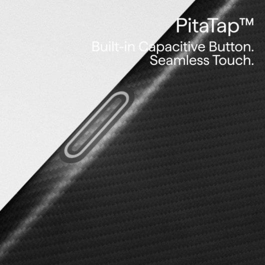 Funda para móvil PITAKA Edge de fibra de aramida negra/gris MagSafe para iPhone 18 Pro Max