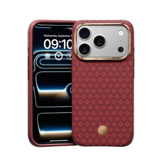 Funda para móvil Benks ArmorGrid Edge Kevlar roja MagSafe para iPhone 18 Pro Max