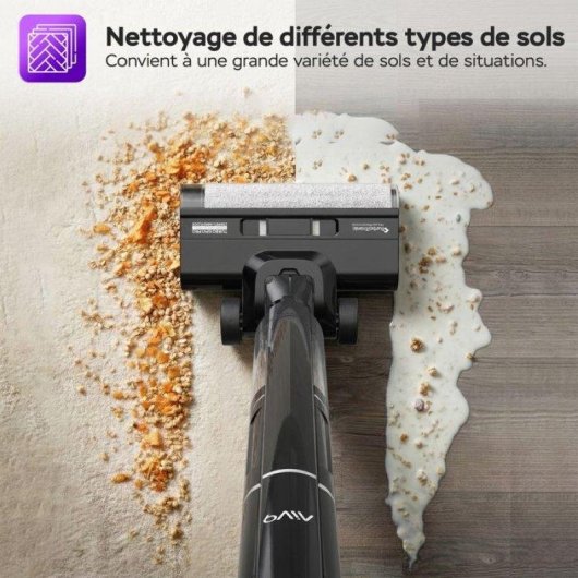 Aspirateur sans Fil Turbotronic Aiv9 150W HEPA+ 700ml 25 min Noir