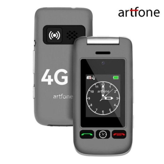 Artfone G6 4G 2,4" Double Écran Bouton SOS Gris