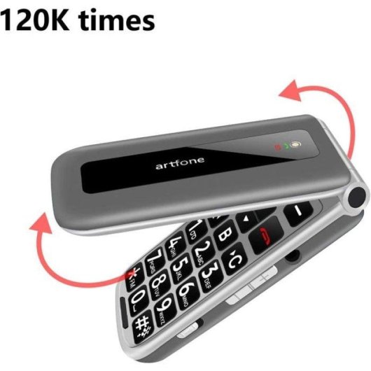 Artfone Artfone 4G 2,4" Clamshell Touches Grandes SOS Programmable Noir