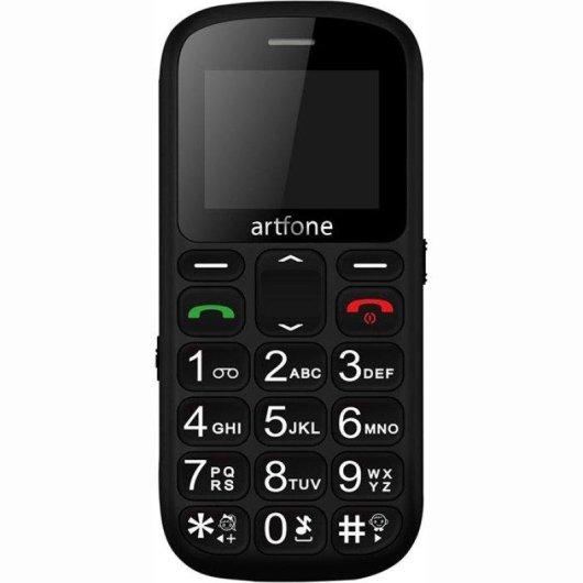 Artfone CS181 1.8" Double SIM Touches Grandes Bouton SOS Noir