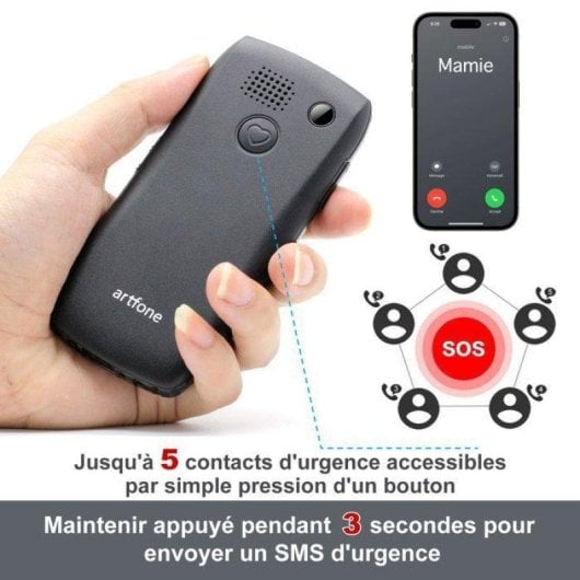 Artfone C1+ 4G 1,77" Bouton SOS Double SIM Radio FM