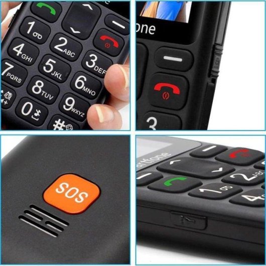 Artfone CS181 1,8" Double SIM Grandes Touches Bouton SOS