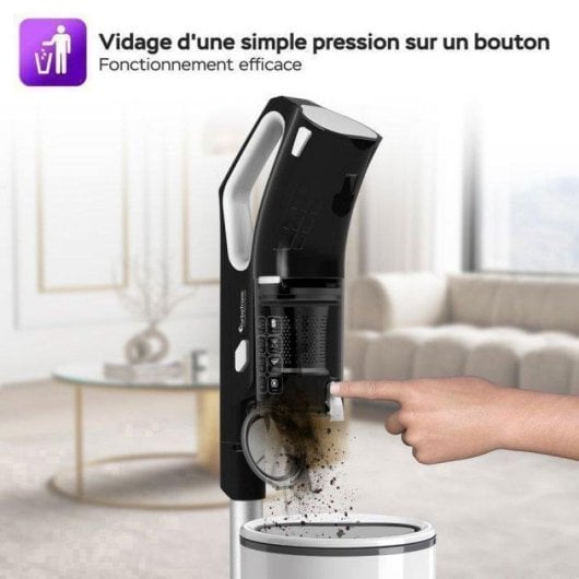 Aspirateur sans Fil Turbotronic VS280 180W 40 min Noir 2 en 1 Ciclonique