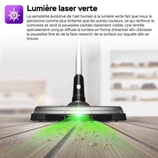 Aspirateur sans Fil Turbotronic TT-AIV6 120W 25 min Laser Noir 2 en 1