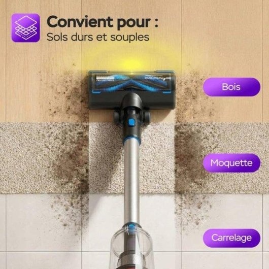 Aspirateur sans Fil Turbotronic Cyclone27 TT-C27 120W 32 min Bleu Filtres HEPA