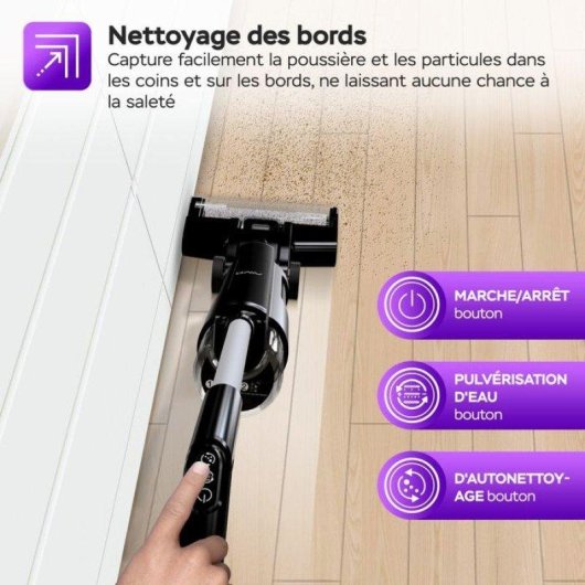 Aspirateur sans Fil Turbotronic Aiv8 180W 22 min 600 ml Noir