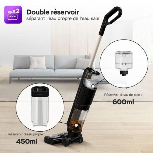 Aspirateur sans Fil Turbotronic Aiv8 180W 22 min 600 ml Noir