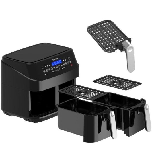 Airfryer Turbotronic DAF5 Double Panier XXL 9L 1600W Noir