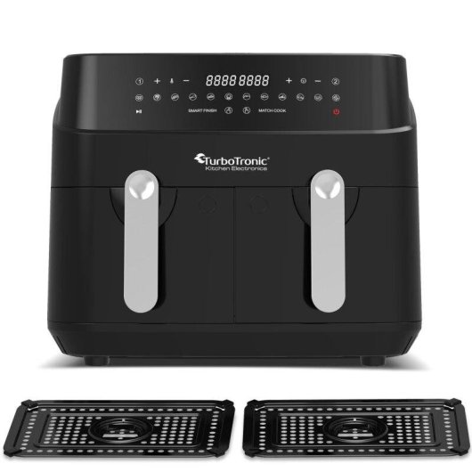 Airfryer Turbotronic DAF5 Double Panier XXL 9L 1600W Noir