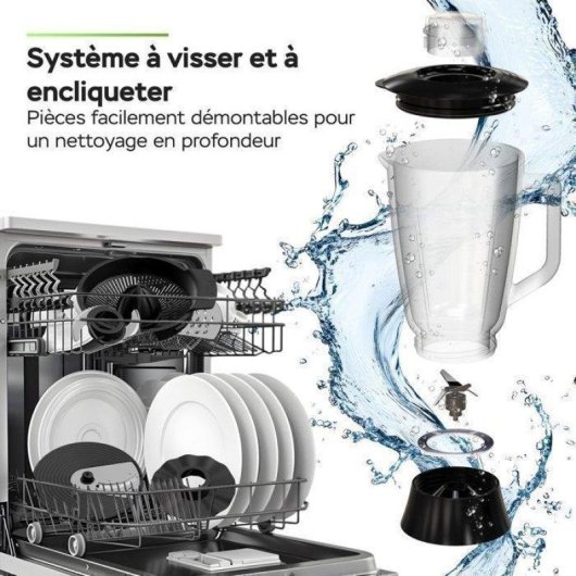 Mixeur Turbotronic Bg5 1500 W Bol en verre 1,5 L Pulse Glace
