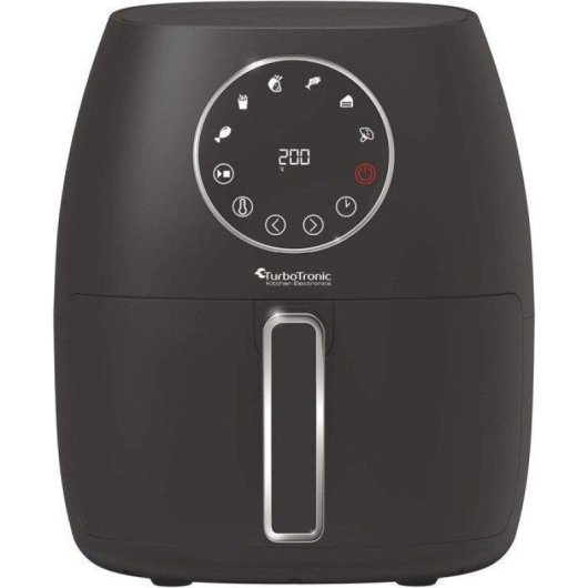 Airfryer Turbotronic AF210 Verre 3,5L 1300W 6 Programmes Écran Tactile Noir