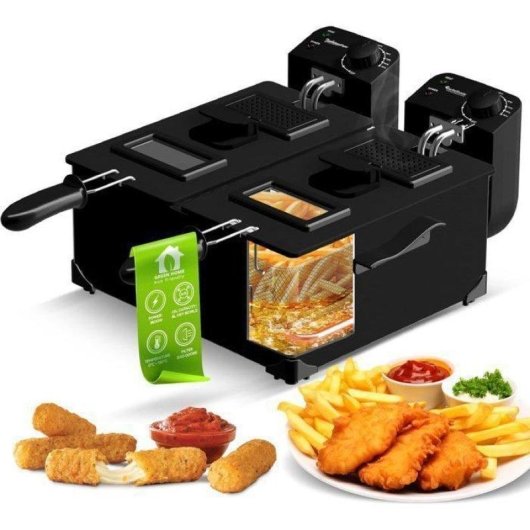 Friteuse Turbotronic DF2 Double Cuve 6L 3600W Double Panier Thermostats Indépendants