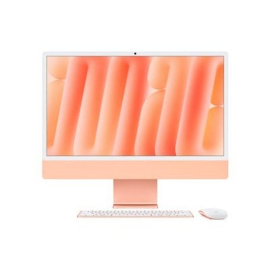 Ordenador Todo en uno Apple iMac Apple M4 CPU de 10 núcleos 16GB 1TB SSD GPU 10 núcleos 24" naranja Vidrio nanotexturizado + Touch ID numérico Gigabit