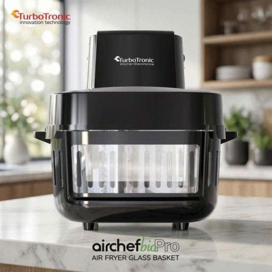 Airfryer Turbotronic AFG6 6L 1600W Cuve Verre 7 Programmes Noir