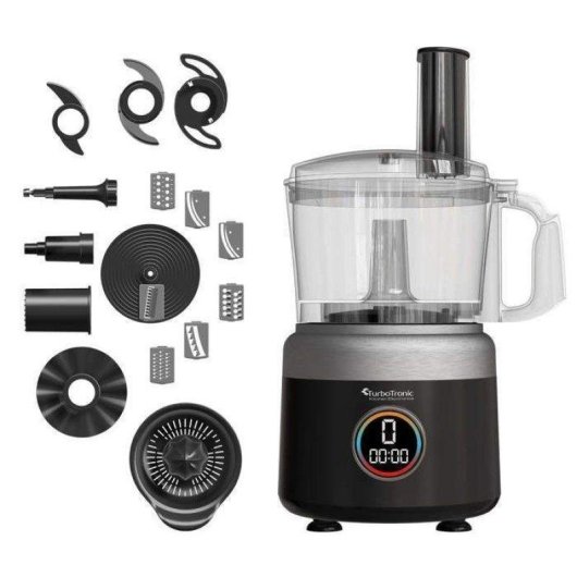 Robot de cuisine TurboTronic TT-FP700 14-en-1 1900W 1,2L Noir