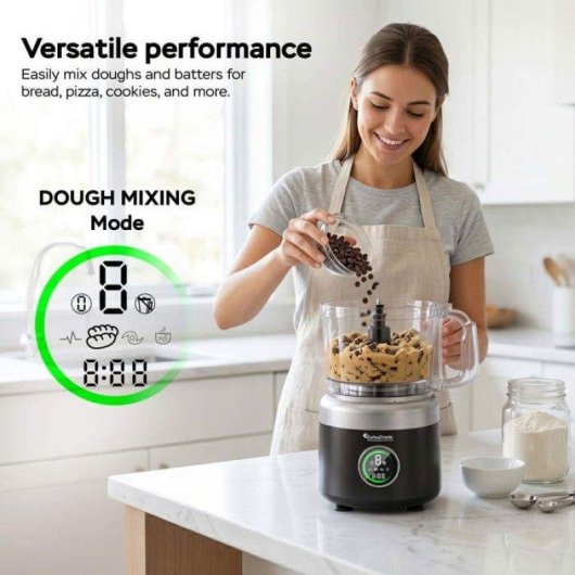 Robot de cuisine TurboTronic TT-FP700 14-en-1 1900W 1,2L Noir