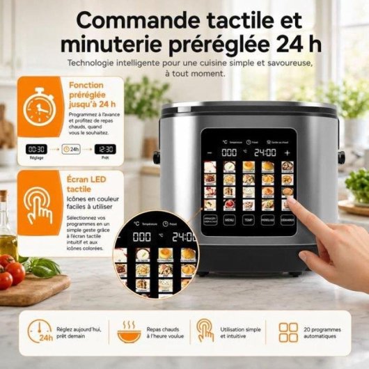 Cocotte multifonction Turbotronic TT-DMC23 5 L 860 W 20 en 1